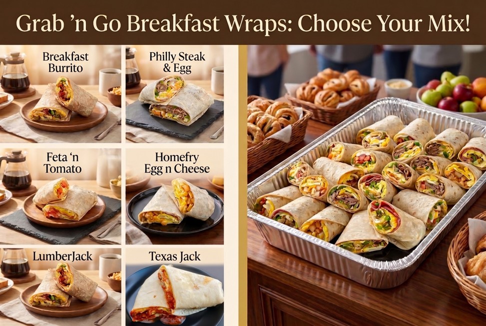 Grab 'n Go Breakfast Wraps Tray